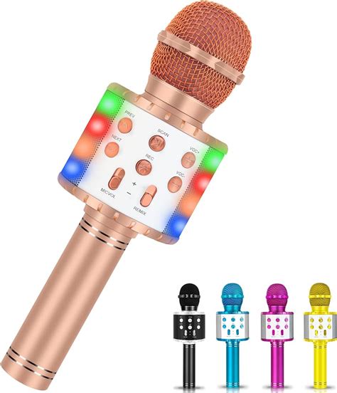 Portable Wireless Bluetooth Karaoke Microphone Speaker Player For