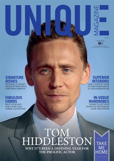 Unique Magazine Issue 5 Tom Hiddleston Toms Magazine