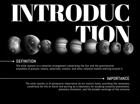 Solar System Facts Presentation Template With Text Typography Design
