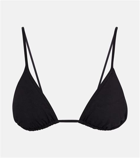 Mouna Triangle Bikini Top In Black Eres Mytheresa