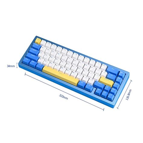 Ajazz AC Keys Bluetooth Wireless Three Mode Hot Plug RGB Mechanical Keyboard Blueberry