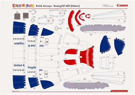 Papercraft British Airways Boeing 747 400