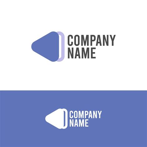 Un Logotipo Azul Y Morado Vector Premium