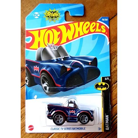 Hot Wheels Batman Classic Tv Series Batmobile Azul Shopee Brasil