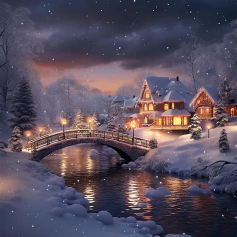 Premium Ai Image Beautiful Winter Scenes