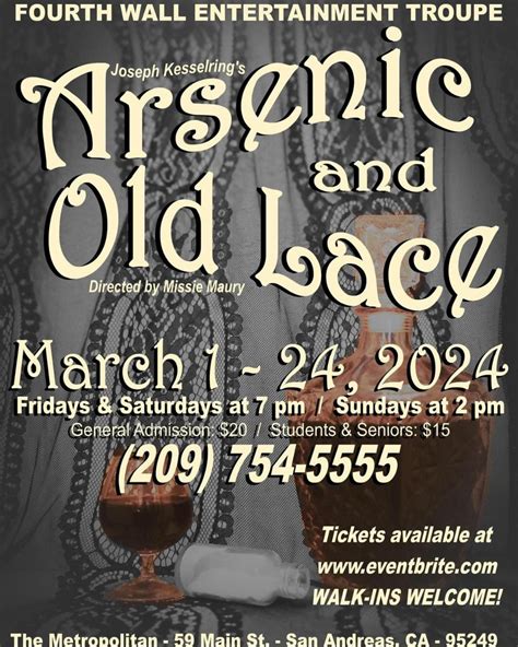 Arsenic and Old Lace Matinee - GoCalaveras.com