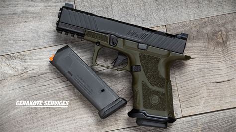 ZEV OZ9C Elite OD Green Pistol Night Sights Cerakote Services