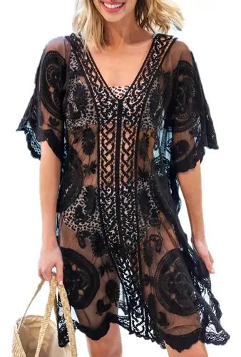 Traje De Baño Encaje Coverup Bikini Sexy Atrevido Para Mujer Meses sin interés