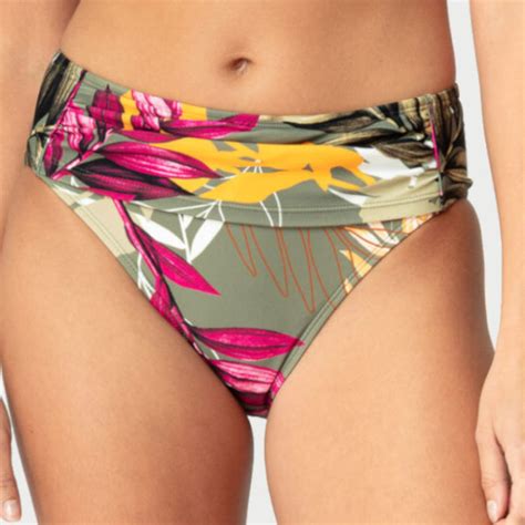 Bas de bikini Mosaïc femme taille haute vert Vigneault