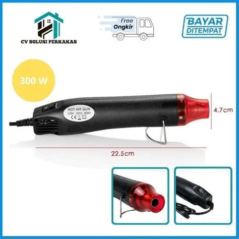 Heat Gun Mini Alat Pemanas Plastik Besi Elektrik Low Watt Solder Hot Air Vinyl V W