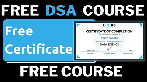 Free DSA Certification Course Data Structures And Algorithms Free