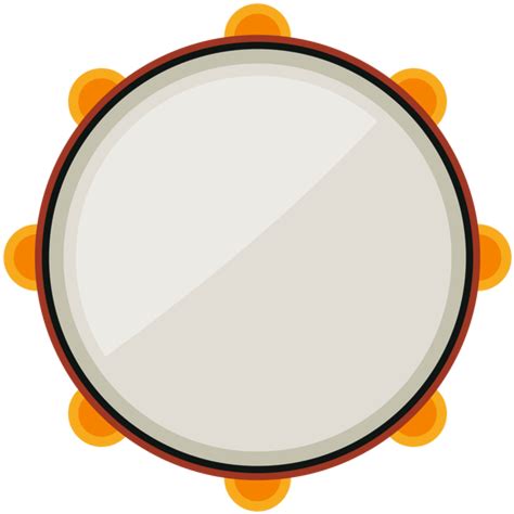 Tambourine Musical Instrument Icon Transparent Png - Transparent Cartoon Tambourine - Full Size ...