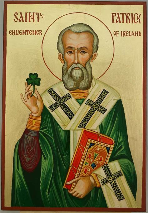 St Patrick Of Ireland Large Icon Hand Painted Icons Blessedmart