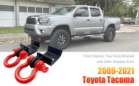 ENIXWILL Front Demon Tow Hook Bracket With 3 4in Shackle Fit For Toyota