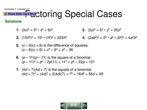 Factoring Special Cases Ppt Download