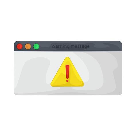 Premium Vector Warning Message Illustration