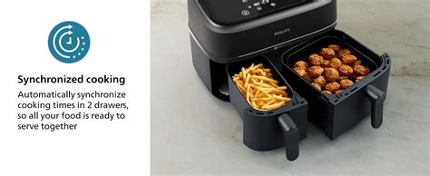 Philips Dual Basket Airfryer 3000 Series, 9L, 2 Drawer Air Fryer, Rapid ...
