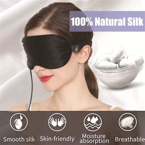 Heated Silk Eye Mask With Reusable Ice Gels Hot Cold Therapy For Puffiness Dry Eyes Styes