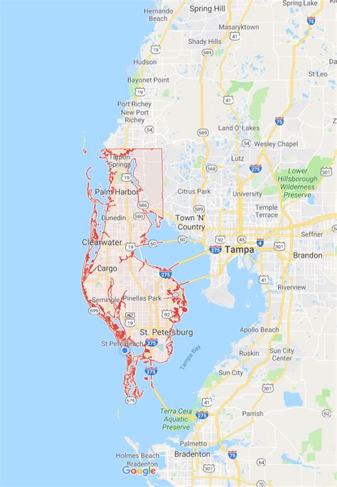 North Pinellas County Map