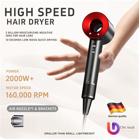 Hair Dryer 2000W 6 In 1 Negative Ion Hot Cold Air MSIA 3Pin Hair Dryer Pengering Rambut Hair