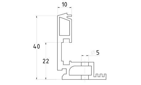 Алюминиевый зажимной профиль 3000 мм для стекла 8-12 мм ...