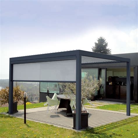 Customized Outdoor Motorized Adjustable Louvered Roof Aluminum Pergola ...