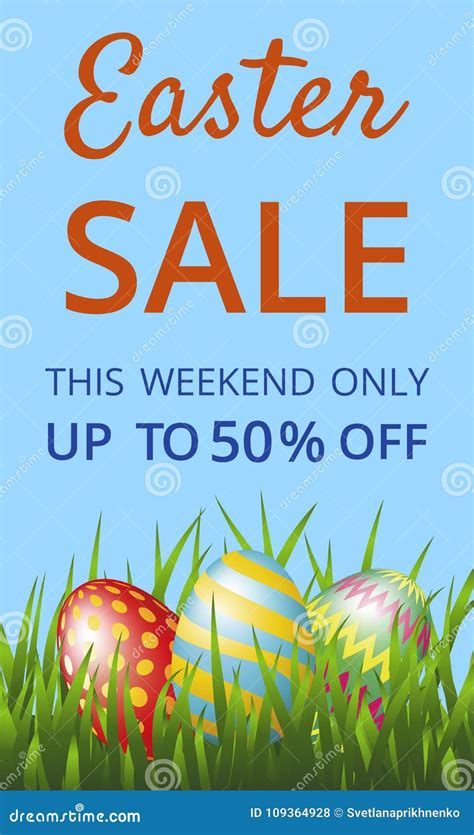 Easter sale stock vector. Illustration of decoration - 109364928