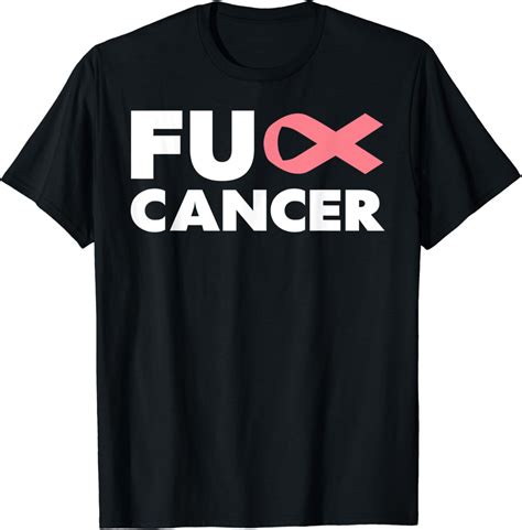 Fuck Cancer Tshirt Fuck Breast Cancer Awareness Pink Ribbon T Shirt Amazon De Fashion