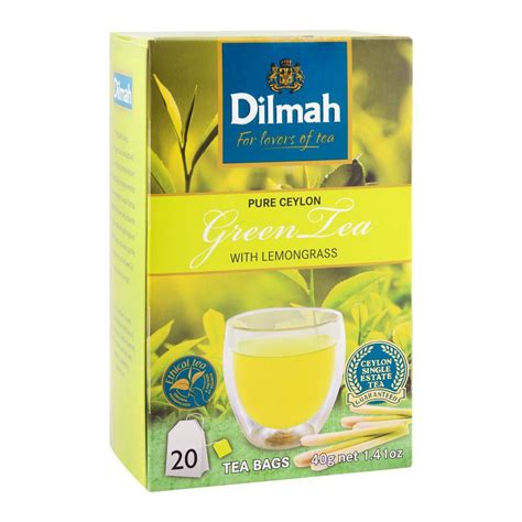 Purchase Dilmah Pure Ceylon Green Tea With Lemon Grass Tea Bags