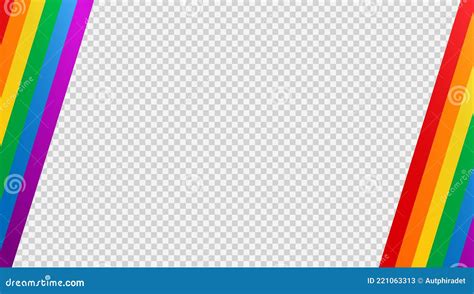 Rainbow LGBT Flag Isolated On Png Or Transparent Background Symbol Of LGBT Gay Pride Vector
