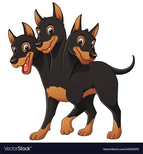 Cerberus cartoon Royalty Free Vector Image - VectorStock