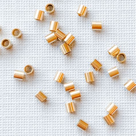 2mm Gold Filled Crimp Tubes 20 Pack Beads Inc
