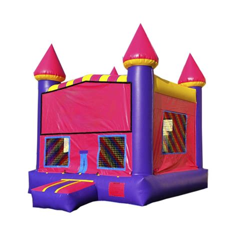 Pink And Purple Castle Bounce House Joy Party Rental