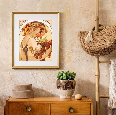 Fruit Alphonse Mucha 24x30 60x75cm No Frame Paint By Number