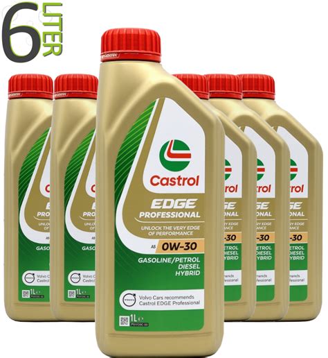 Castrol Motoröl 0w30 Edge Professional 0w-30 A5 / 6 x 1 Liter