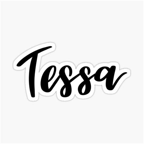 Tessa Sticker For Sale By Ellietography Redbubble