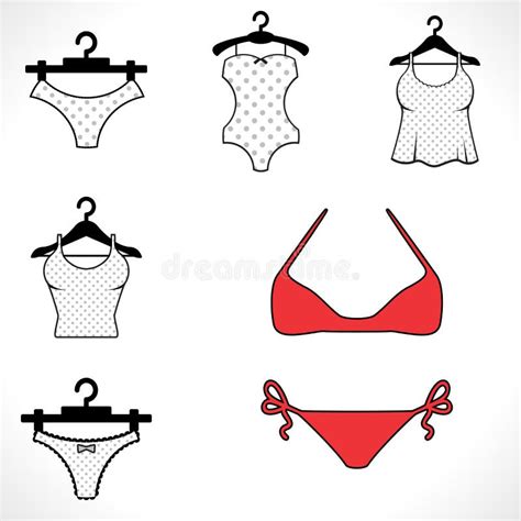 Swimsuits Or Bikini Icon Stock Vector Illustration Of Isolated