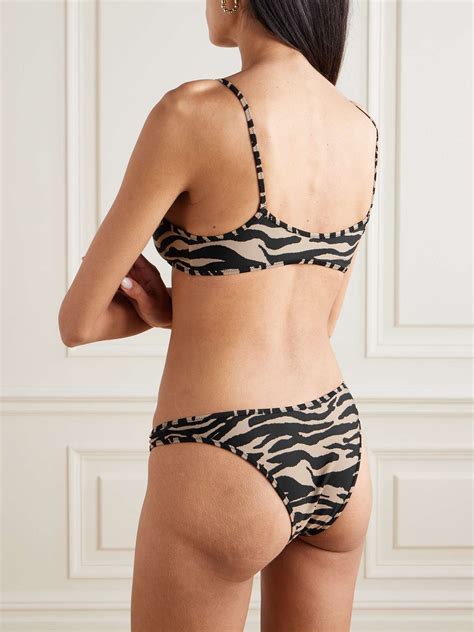 The Attico Zebra Print Bikini Net A Porter