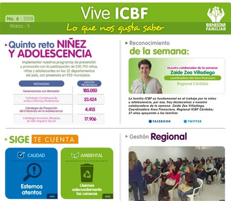 Boletin Vive Icbf No Portal Icbf Instituto Colombiano De