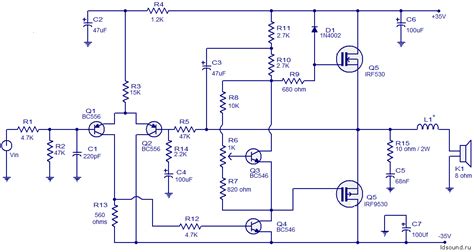 Усилитель на полевых транзисторах (50 Вт/8 Ом) | ldsound.info