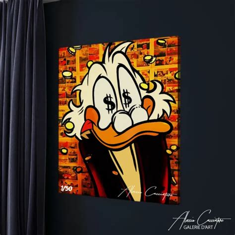 Tableau Pop Art Picsou Peinture Picsou Poster Picsou Tableau Donald