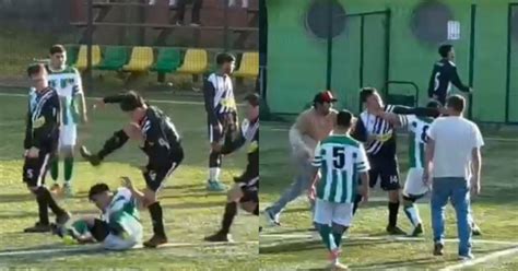 Hasta con patadas en la cabeza Captan brutal riña en pleno partido de fútbol amateur en Lota