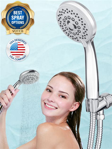 Mata1 Handheld Shower Head W 5 Spray Modes High Pressure Multifunctional Easy Installation