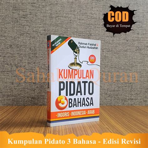 Jual Buku Kumpulan Pidato Bahasa Inggris Indonesia Arab Edisi Revisi