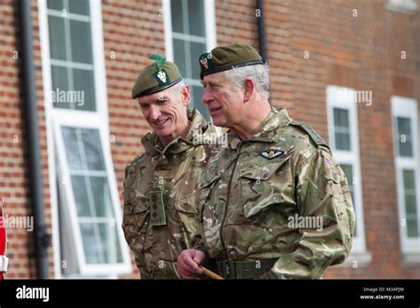 Bulford Camp Salisbury Uk 9th February 2018 Hrh Prince Of Wales