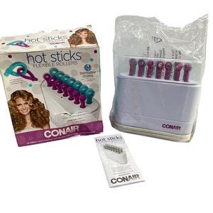 Conair Hair Vintage Conair Hot Sticks Works Great Bendy Hot Rollers