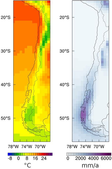 Era Interim Mean Annual Near Surface M Temperatures Left And Mean