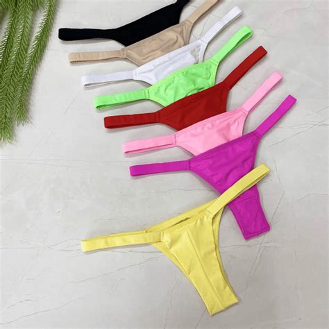 Kit C Unidades Calcinha Feminina Fio Dental Fio Duplo Lingerie Shopee Brasil