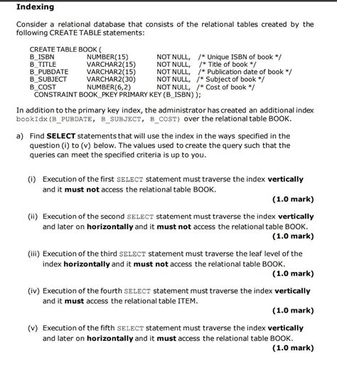 Solved Indexing Consider a relational database that consists | Chegg.com 