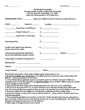 Fillable Online Forms The American Legion GA Fax Email Print